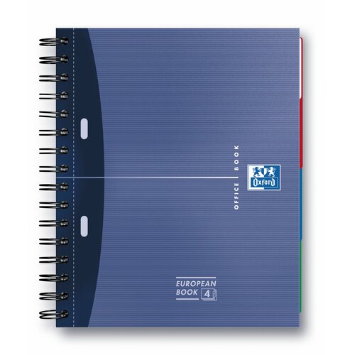 Oxford Sveska Office Essentials Europeanbook A4+ kvadratići, 4 Subject plava Cene