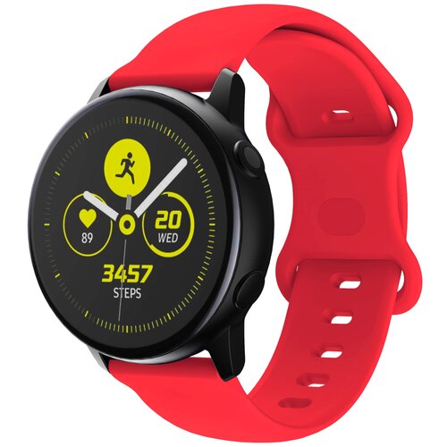 Cadorabo silikonski zapestni pas 20 mm, združljiv s samsung galaxy watch 42 mm/3 /4 /5/&scaron;port v rdečem - nadomestni jermen za huawei watch 2 za nokia s, (20616068) Cene