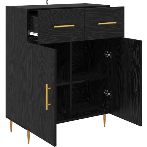  Kreveta Crni hrast 69,5 x 34 x 90 cm Konstruirano drvo Slike