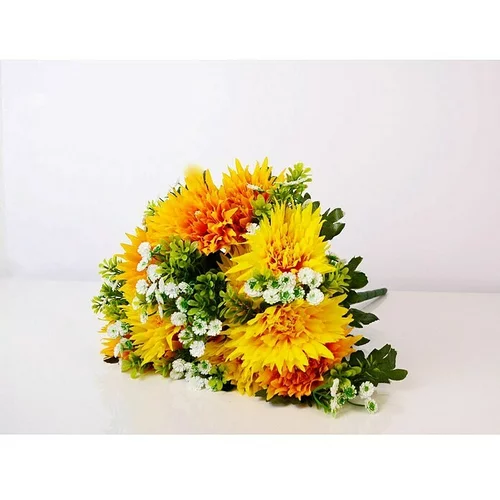  Buket cvijeća umjetni (48 cm, Bijele/narančaste boje)