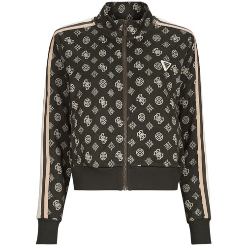 Guess Puloverji PEONY TAPED FULLZIP SWEATSHIRT Črna Cene