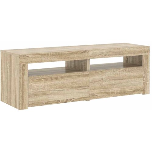  TV ormarić s LED svjetlima boja hrasta sonome 120 x 35 x 40 cm Smeđa Slike