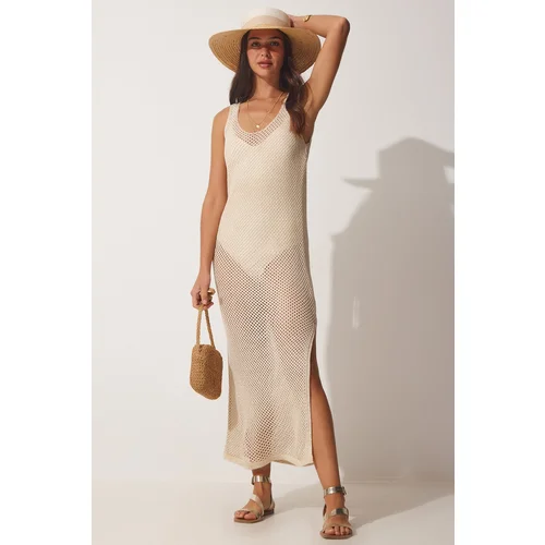  Dress - Beige - Wrapover