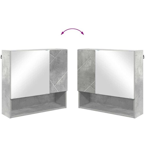  Ogledalo ormar Betonski sivi 59 x 17 x 55 cm Konstruirano drvo Slike