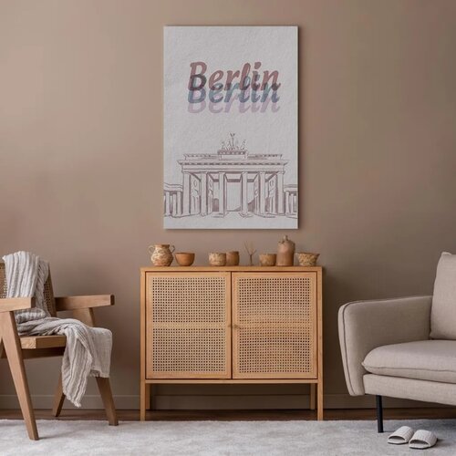  Slika - Berlin in Watercolours (1 Part) Vertical 40x60 Akustična Slike