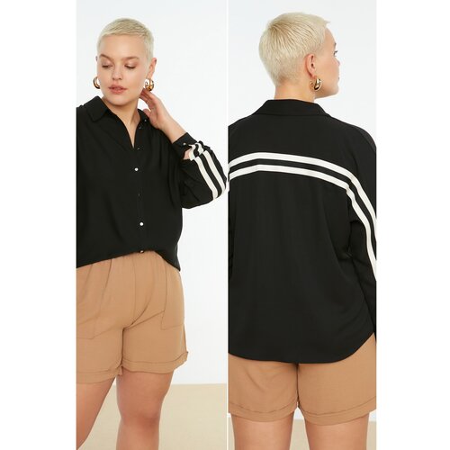 Trendyol Curve Black Stripe Detailed Woven Shirt Slike
