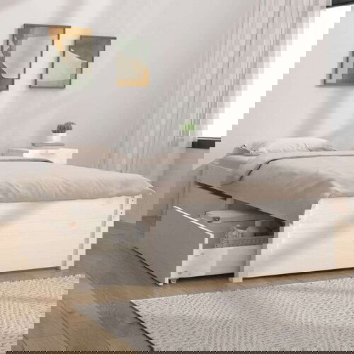  Okvir za krevet s ladicama bijeli 75 x 190 cm 2FT6 mali Slike