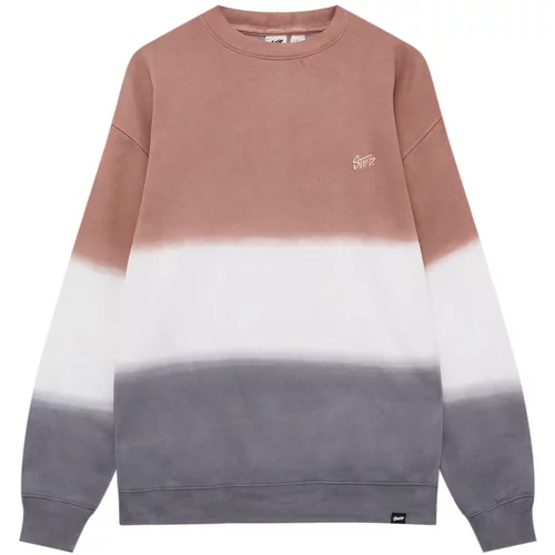 Pull&Bear Sweater majica svijetlosmeđa / siva / bijela
