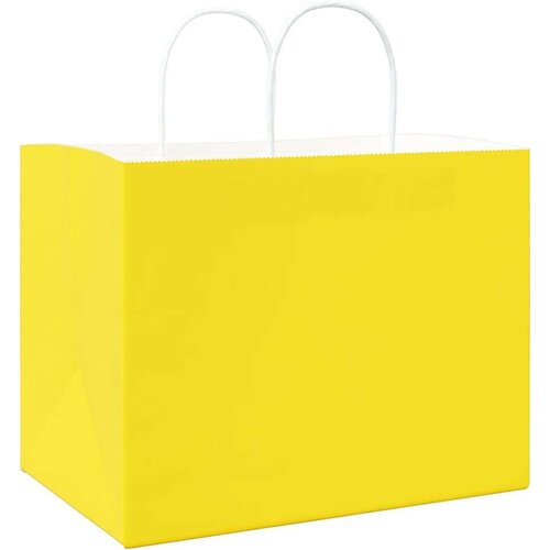  Papirnate vrečke 250 kosov z ročaji rumena 32x22x24 cm, (5000160823) Slike