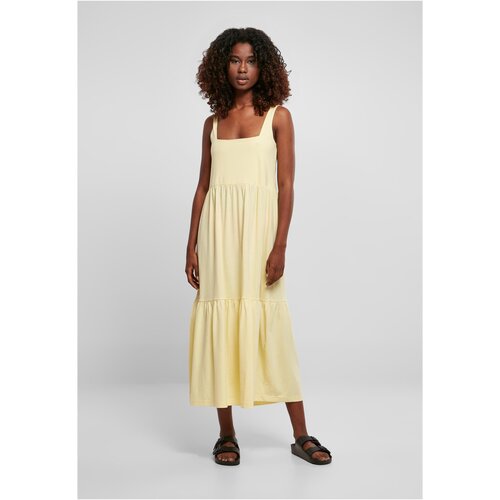 UC Ladies Women&amp;#039;s summer dress with 7/8 length Valance - soft yellow Slike