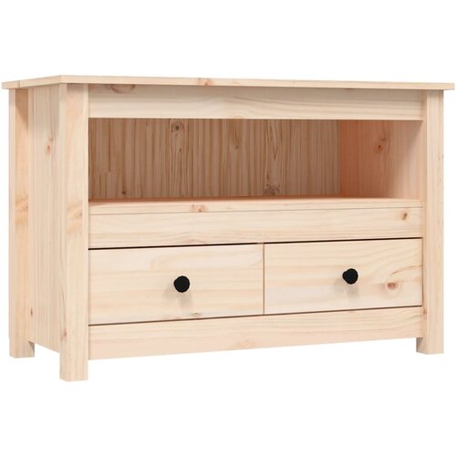 Maison Chic TV omarica - TV stojalo - Televizijska omarica 79x35x52 cm trdna borovina, (21699738) Slike