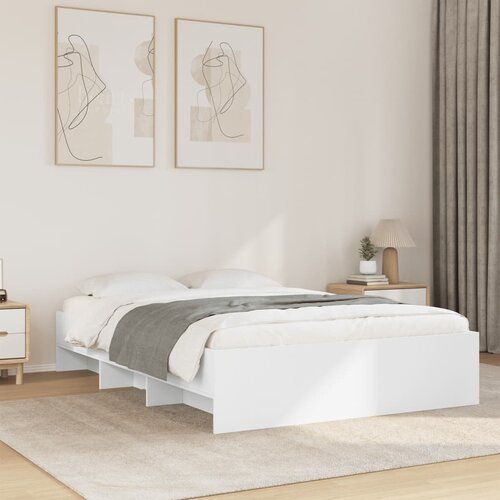 Furnova Posteljni okvir bel 140x190 cm inženirski les, (21937827) Slike