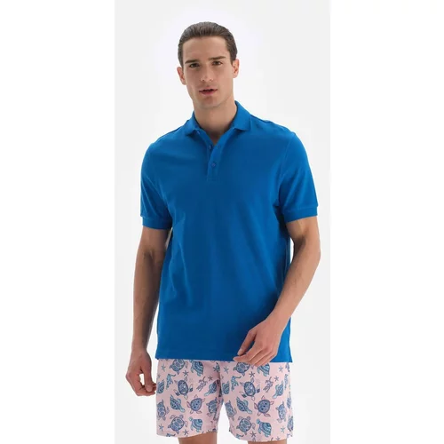 Dagi Turquoise Pique Polo Neck T-Shirt