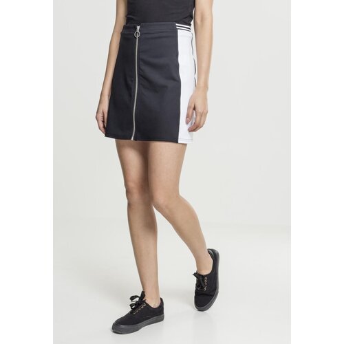 UC Ladies Women&amp;#039;s college skirt with zipper blk/wht Slike