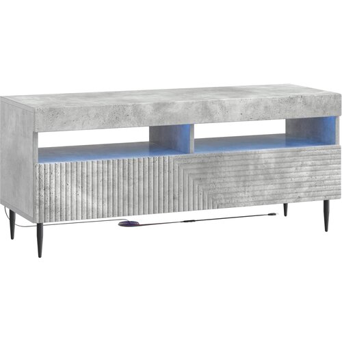 3-dijelni LED TV kabinet Betonska siva Konstruirano drvo Slike