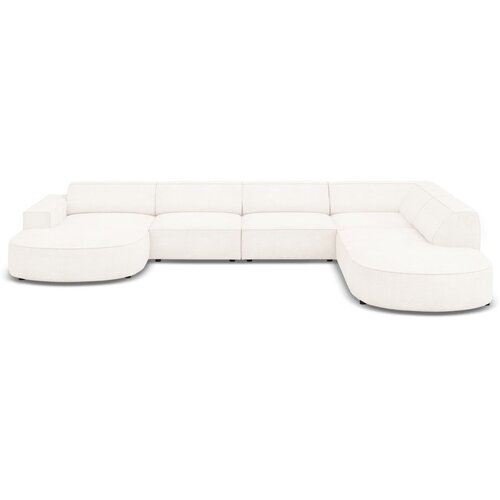 Micadoni Home Bež kotni kavč s tkanino boucl&amp;eacute; (desni kot) Jodie - Micadoni Home Slike