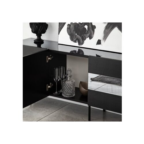 Hanah home TV komoda Leon Crno-Siva Cene