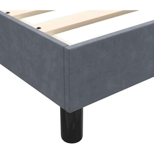 vidaXL Box spring postelja z vzmetnico temno siva 90x220 cm žamet Cene