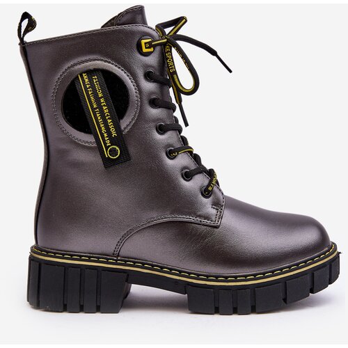 Kesi Children's insulated trapper boots grey Iomare Slike