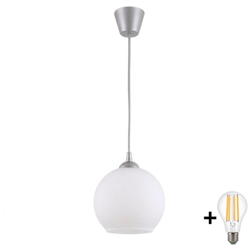 Brilagi LED luster na sajli RETRO GLASS 1xE27/60W/230V prečnik 15 cm srebrna/bela Cene