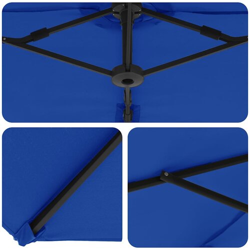  Suncobran Azurnoplava 372 x 198 x 243 cm Poliester i aluminij Slike
