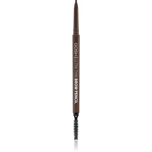 Gosh Ultra Thin natančni svinčnik za obrvi s krtačko odtenek 003 Dark Brown 0,35 g