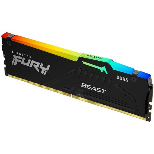 Ram DIMM DDR5 32GB 5600 KINGSTON KF556C40BBA-32 Fury Beast Black RGB Slike
