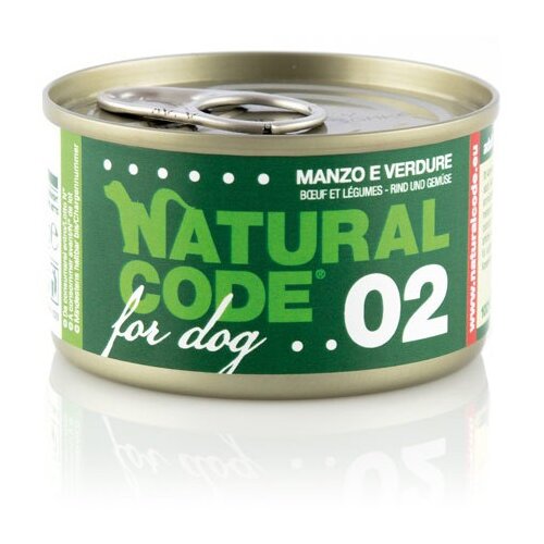 Natural Code dog konzerva za pse - Beef and Vegetables 90g Slike