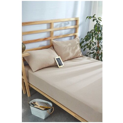 Mila Home Bež napenjalna bombažna rjuha 180x200 cm – Cene