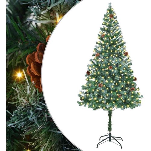  Umjetno božićno drvce s stalakom Zelena 180 cm PVC i čelik Slike