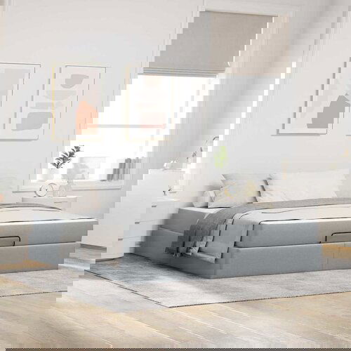 VidaXL Konstrukcija postelje Drugo Svetlo siva 180 x 200 cm blago Slike