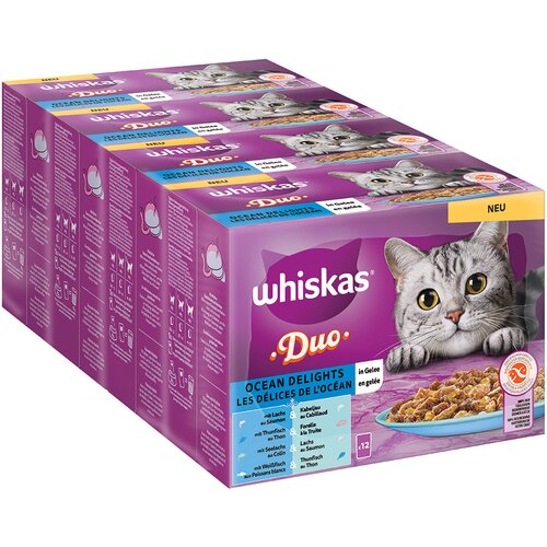 Whiskas Jumbo pakiranje DUO vrećice 96 x 85 g - Ocean Delights u želeu Cijene