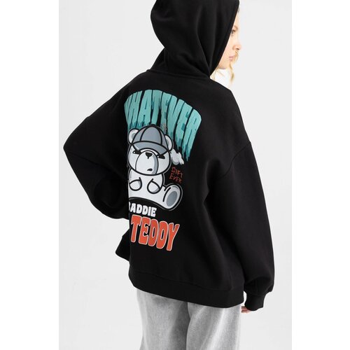 Defacto Cool Oversize Fit Printed Thick Fabric Sweatshirt Slike