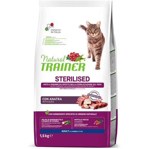 Natural trainer Cat Sterilised z raco - 1,5 kg Slike