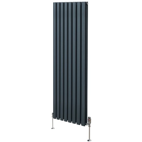 Monster ovalni stebrični radiator in ventili - 1600 mm x 480 mm - antracitno siva, (21569783) Cene