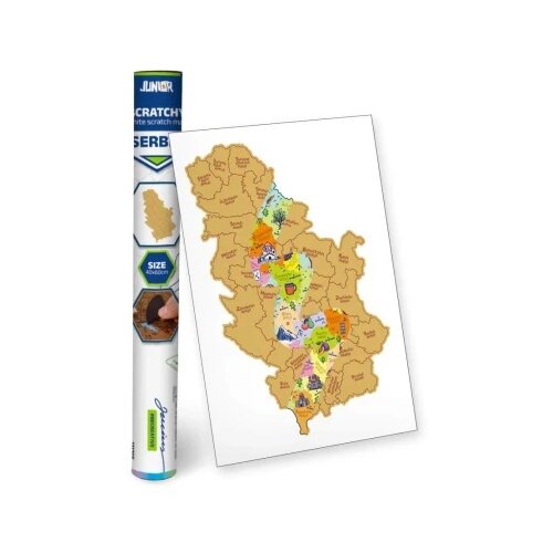 Junior scratchy greb mapa 60x40cm - odaberite motiv ( 131765 ) Cene