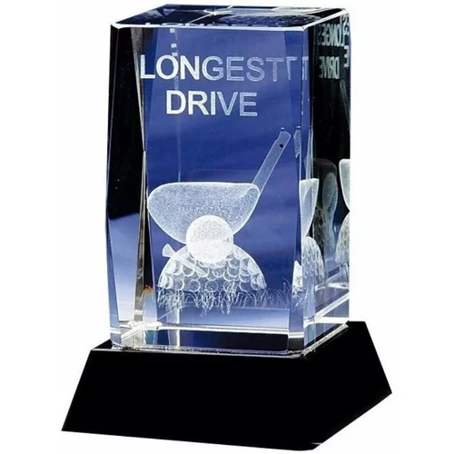 Longridge Longest Drive Crystal Trophy - 95mm