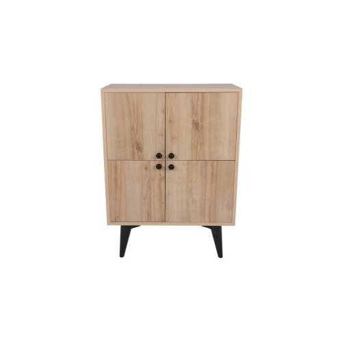 Hanah home Senegal OakBlack Multi Purpose Cabinet Slike