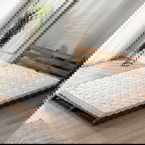 Hanah home Natural Ped 140 x 200 White Mattress Cene