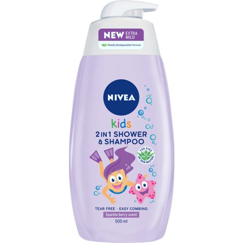 Nivea kids šampon & kupka dečija roze 500ML Slike