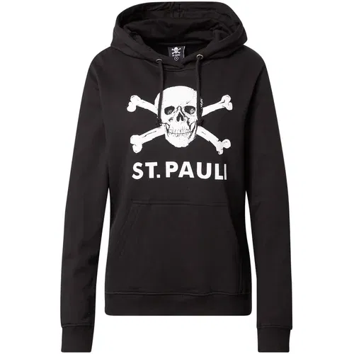 FC St. Pauli Sweater majica crna / bijela