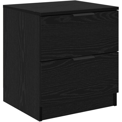  Noćni ormar 2 pcs Crni hrast 45 x 39 x 50cm Konstruirano drvo Slike