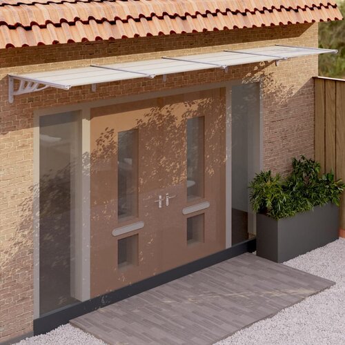 vidaXL Nadstrešnica za vrata crna i prozirna 396 x 90 cm polikarbonat Cijene