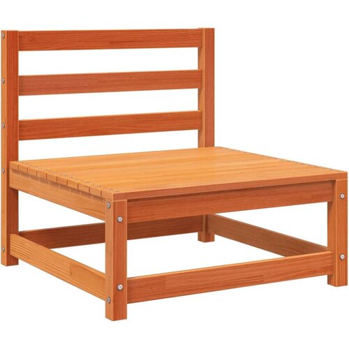 VidaXL Vrtne sofe bez naslona za ruke 3 kom smeđe 70x70x67cm borovina Slike