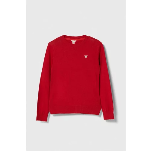 Guess Dječji džemper boja: crvena, lagani