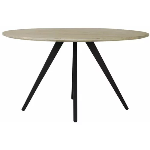Light & Living Okrogla jedilna miza v naravni barvi ø 140 cm Magnifera –