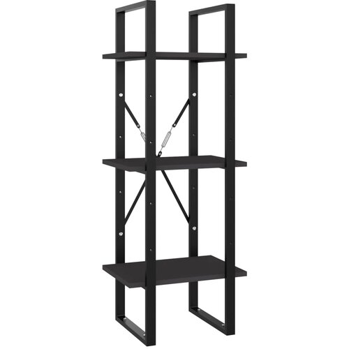 Maison Chic Knjižna omara - Knjižni regal 3-nadstropna siva 40x30x105 cm iverna plo&amp;scaron;ča, (21724783) Slike
