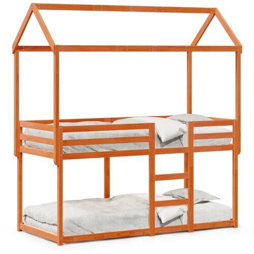 The Living Store Pograd s streho voščeno rjav 80x200 cm trdna borovina - Pograd, (21625212) Cene