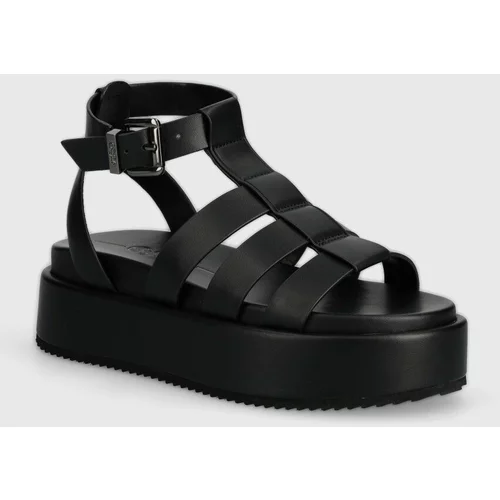 Buffalo Sandale Noa Greek Sandal za žene, boja: crna, s platformom, 1602209.BLK