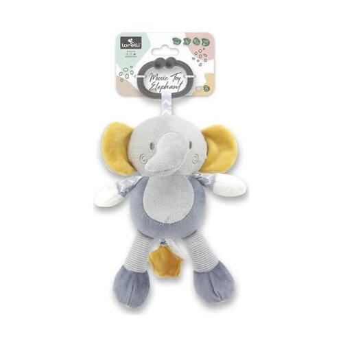 Lorelli pli&amp;scaron;ana igracka muzicka - elephant grey natural (10191440010) Slike